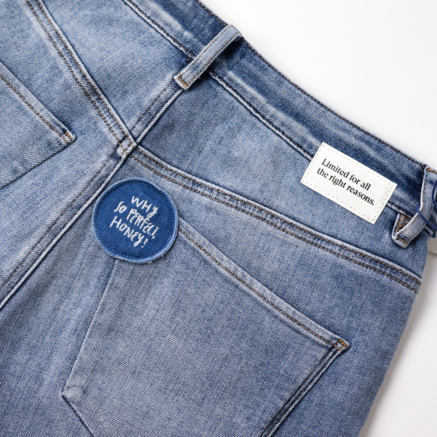 DAWN Denim Aufnäher Why so perfect, honey?