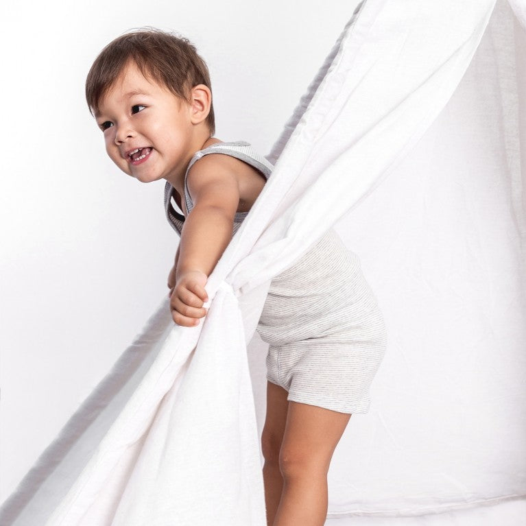 erlich kids Jungen Pant "Fritz" ecru-grau ringel