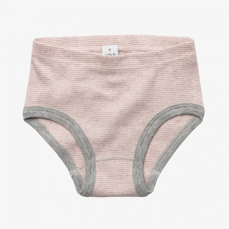 erlich kids Mädchen Slip "Emmi" rose-grau ringel 2er Pack