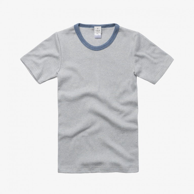 erlich kids T-Shirt "Alex" ecru-blau ringel