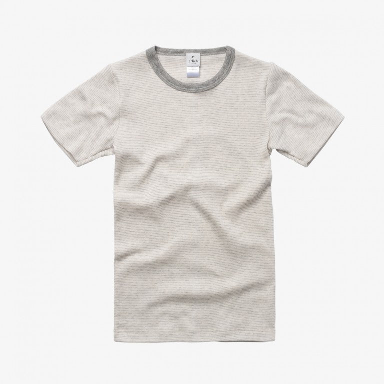 erlich kids T-Shirt "Alex" ecru-grau ringel