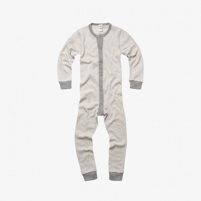 erlich kids Kinder Wickelbody "Momo" ecru-grau ringel