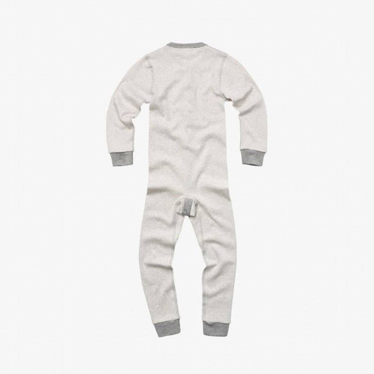 erlich kids Kinder Wickelbody "Momo" ecru-grau ringel