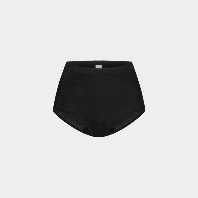 erlich textil Wolle High Waist Slip "Ilse" schwarz