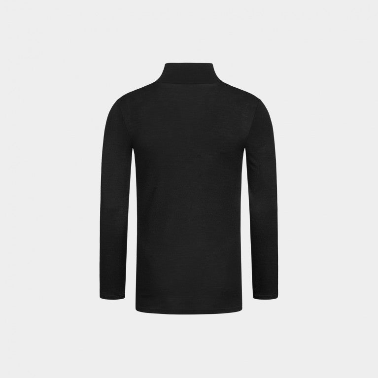 erlich textil Wolle Rollkragen Pullover "Richard" schwarz