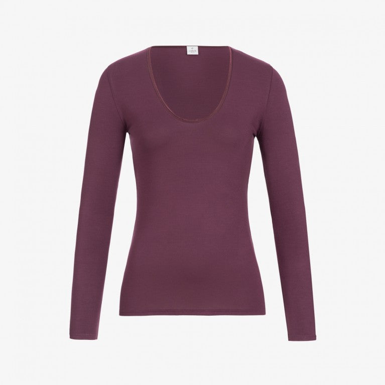 erlich textil Langarmshirt "Martha" Pflaume