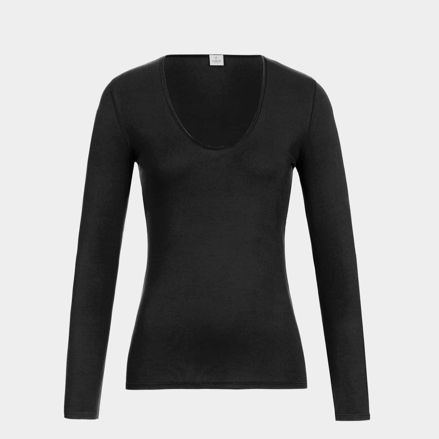 erlich textil Langarmshirt "Martha" Schwarz