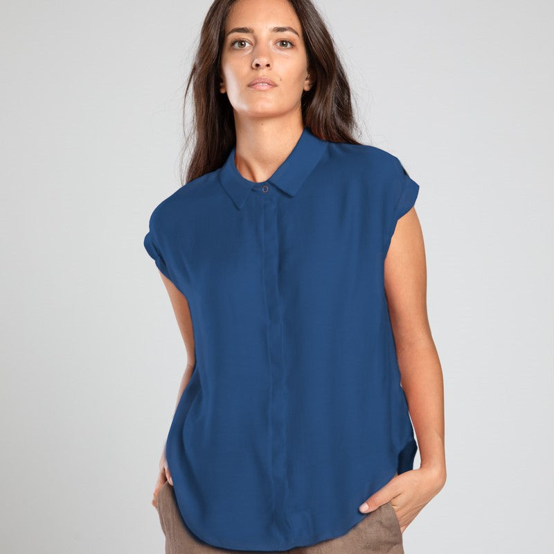 eyd Clothing Bluse Chikku lapisblau