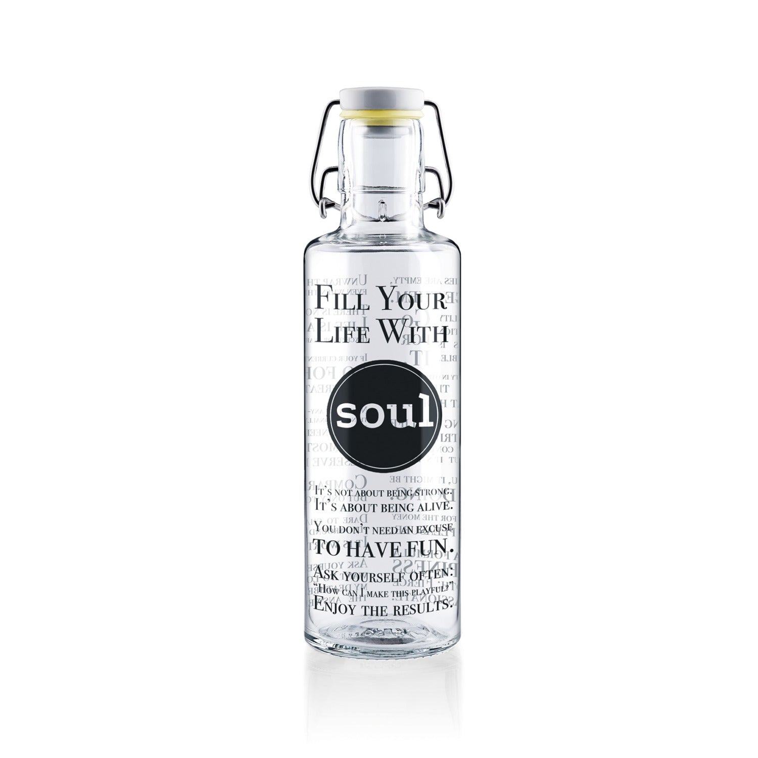 soulbottles 0,6l Glastrinkflasche "Fill your life with soul"