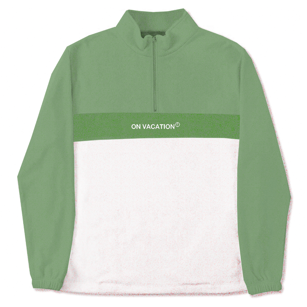 On Vacation Unisex Nylon Sweater "Fleece" - Dark Green