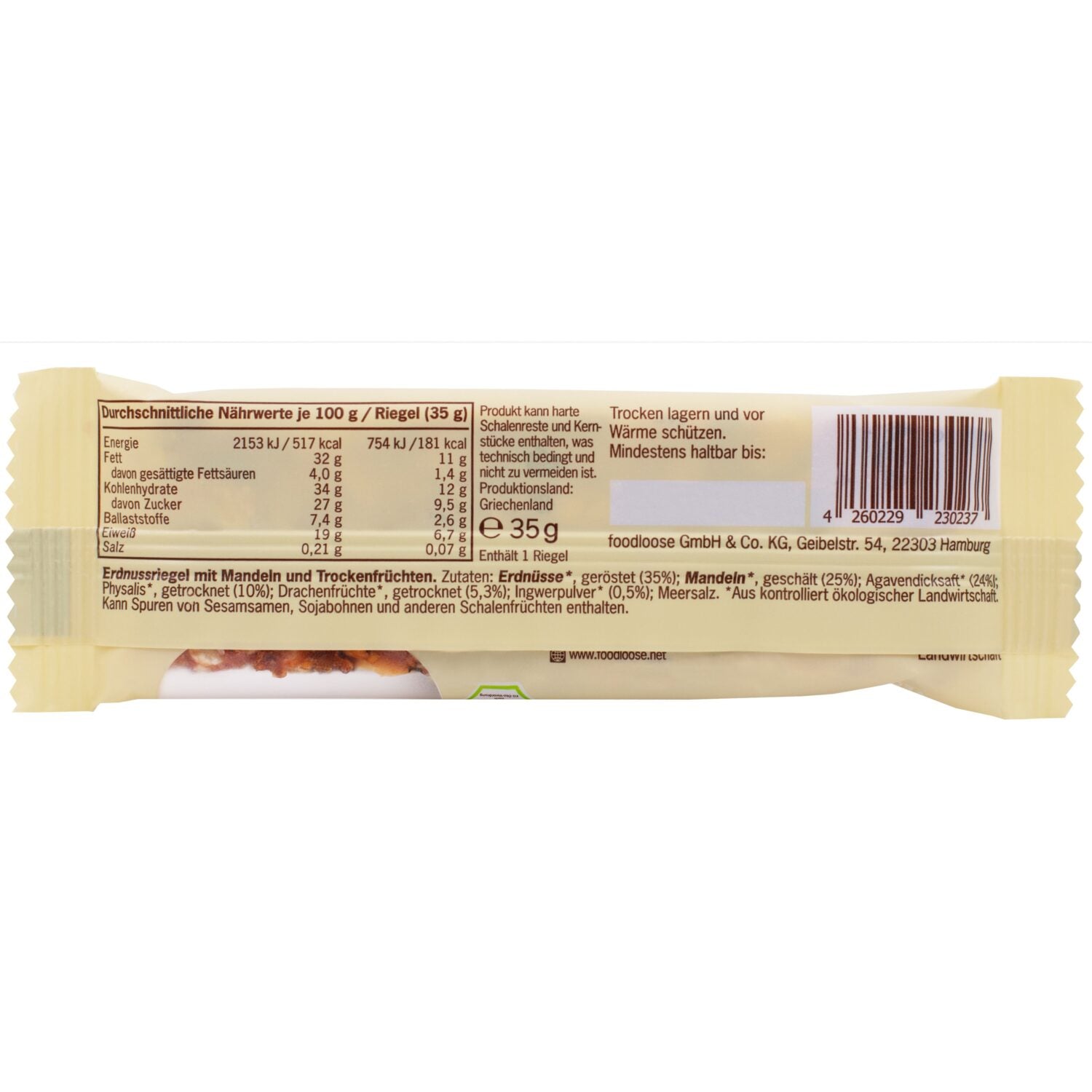 foodloose Bio-Nussriegel Sahara Dragon (2)