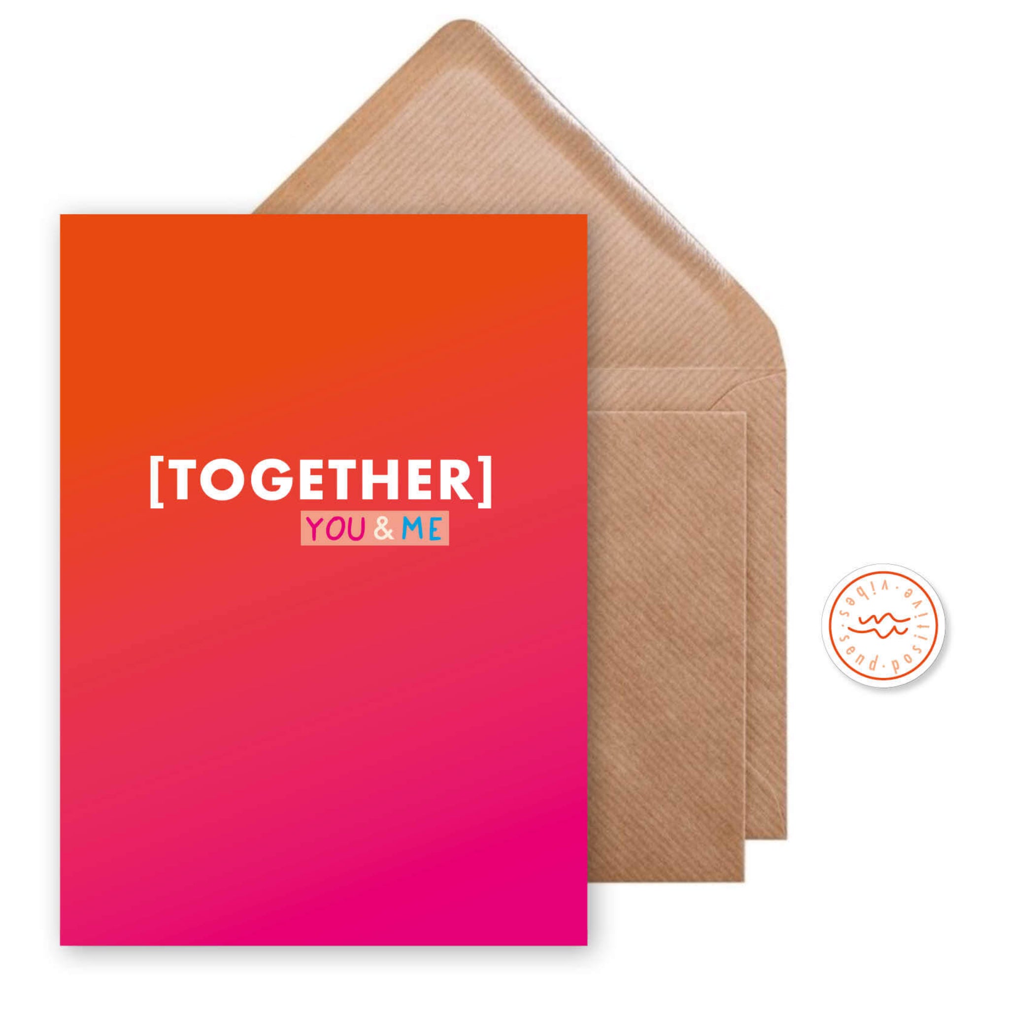 Send positive vibes Klappkarten mit Umschlag Together