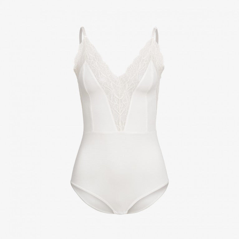 erlich textil Spitzenbody "Hannah" Ecru