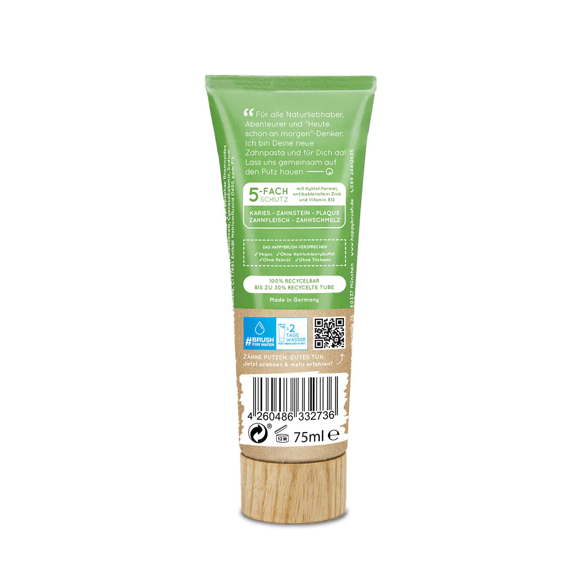 happybrush "SuperVegan" Zahnpasta 75 ml