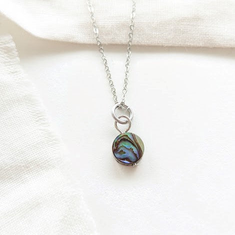 Heavin Kette Perlmutt Muschel "Abalone" - Silber Silber