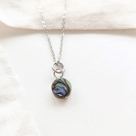 Heavin Kette Perlmutt Muschel "Abalone" - Silber