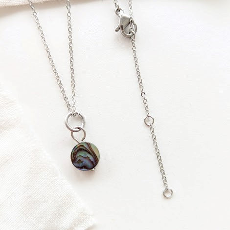 Heavin Kette Perlmutt Muschel "Abalone" - Silber