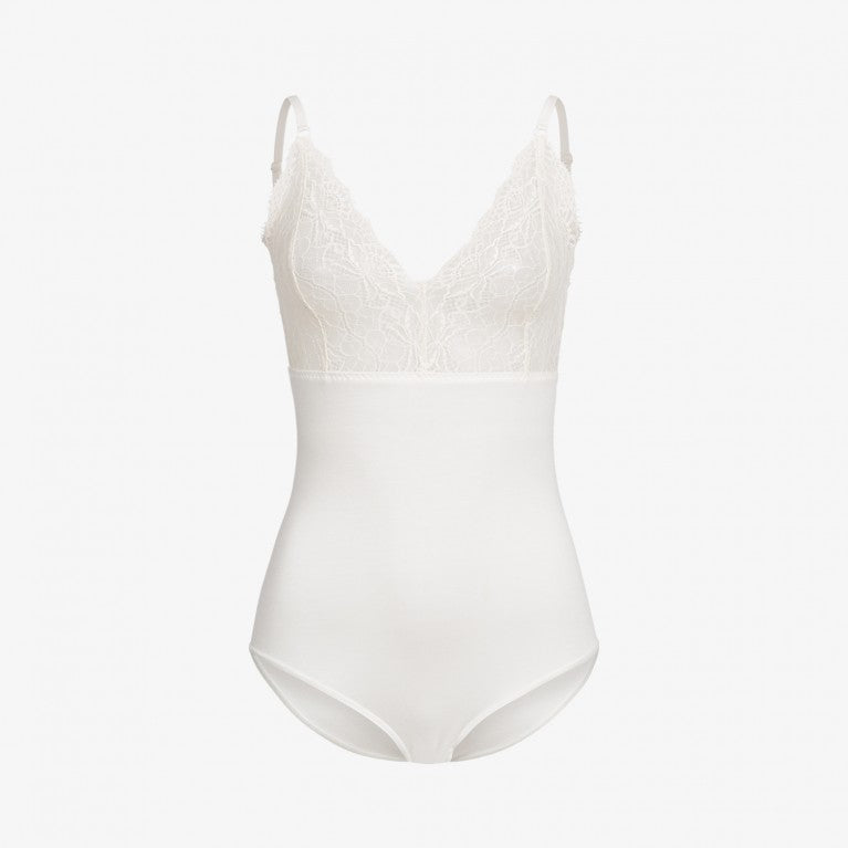 erlich textil Spitzenbody "Helena" 42 Ecru