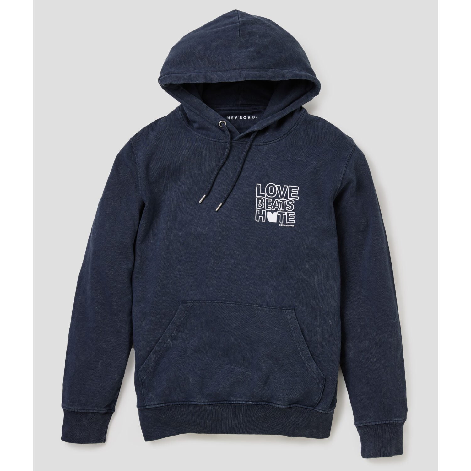 hey soho Hoodie "Love Beats Hate"