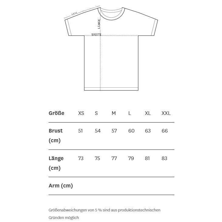 hey soho T-Shirt Baby, I think about you all the time Größentabelle