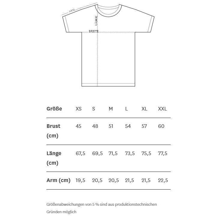 hey soho T-Shirt Baby it was real Größentabelle