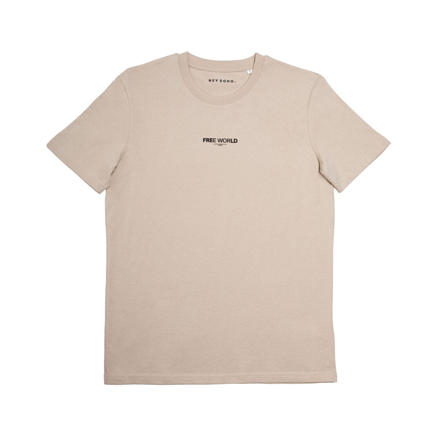 hey soho T-Shirt "Free World" Beige