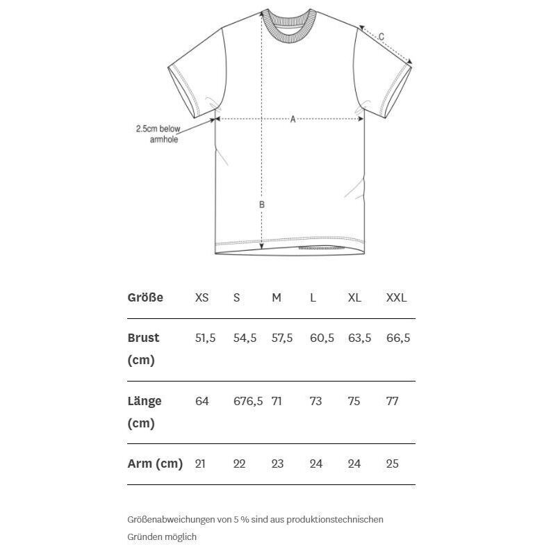 hey soho T-Shirt Whatever Größentabelle