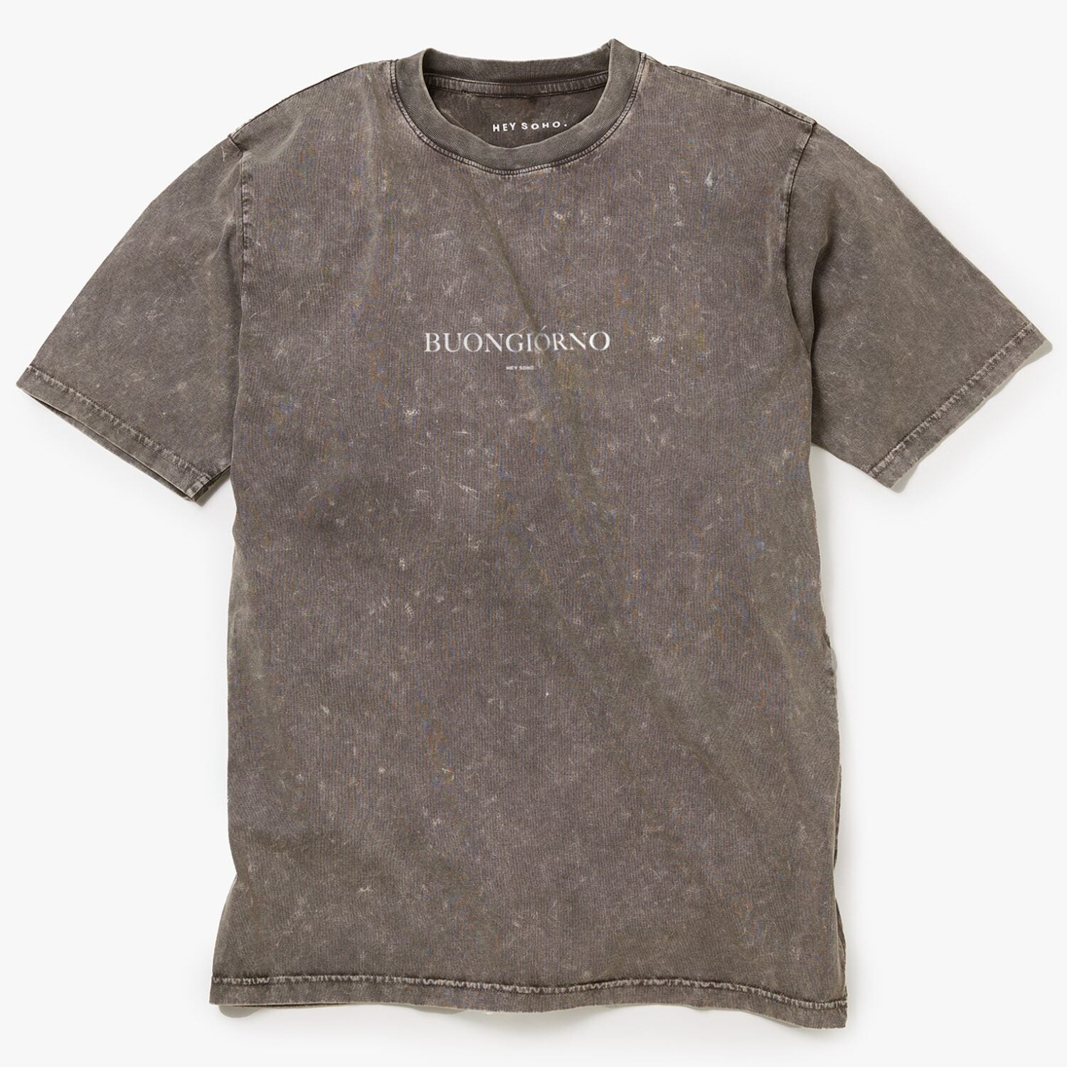 hey soho T-Shirt "Buongiorno" Vintage Grau