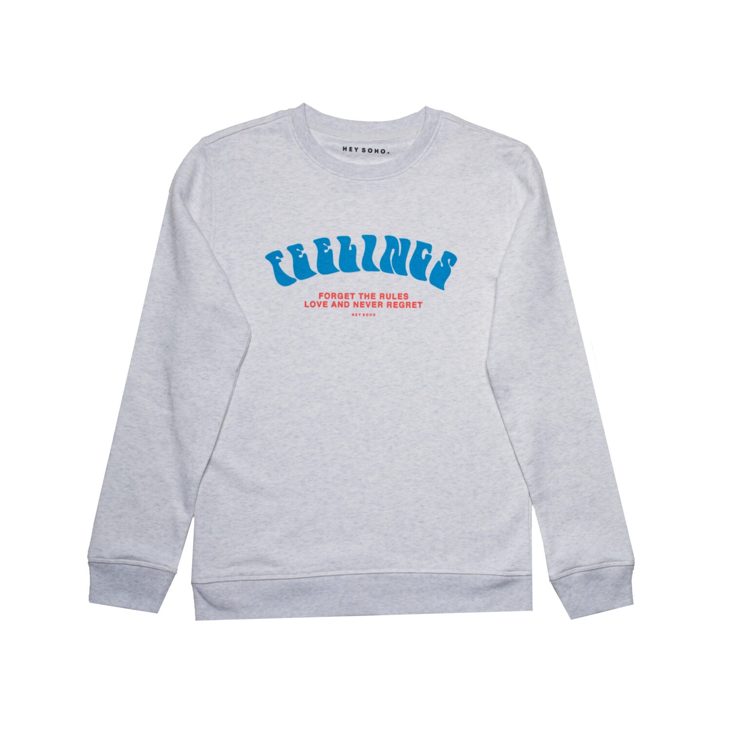 hey soho Sweater "Feelings" Grau