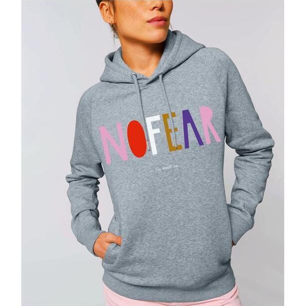 The colorful crew Hoodie "No Fear" L