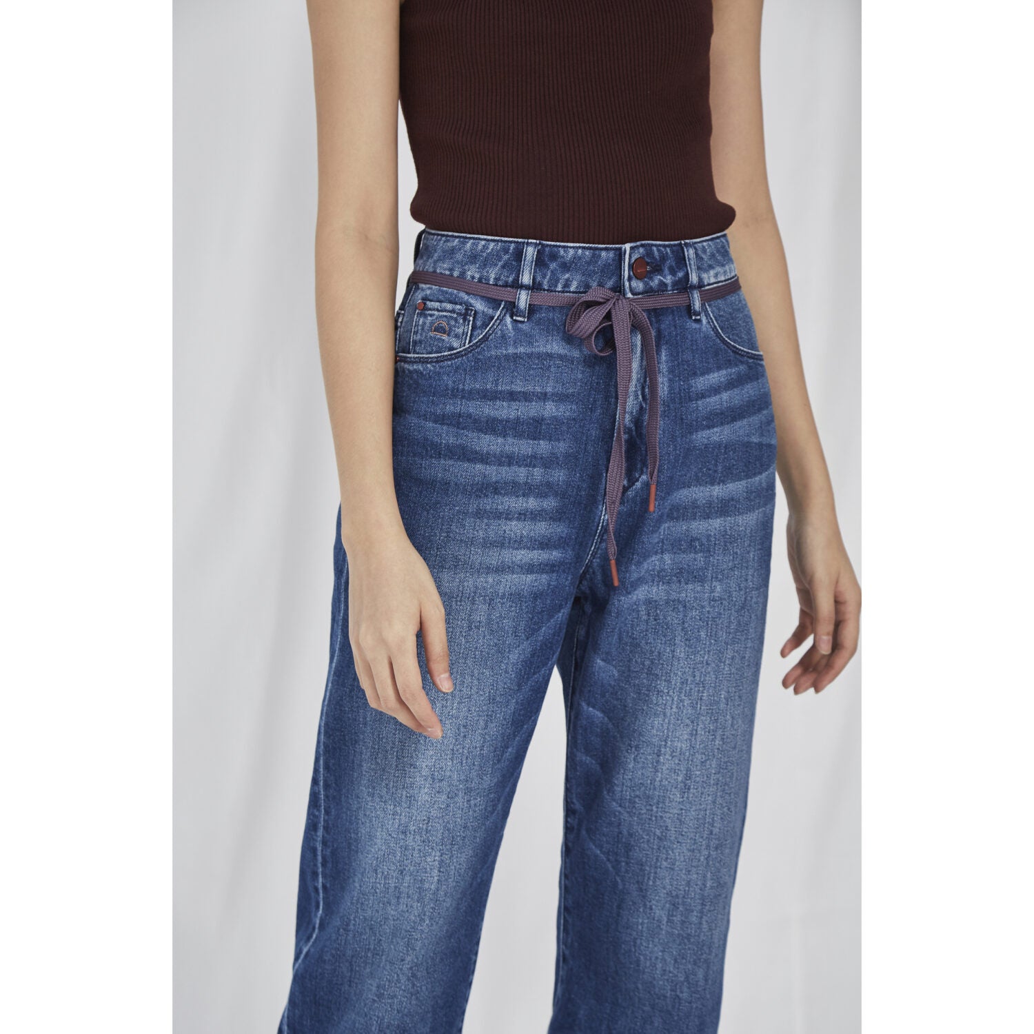DAWN Denim "Art on broken pieces" STARDUST O-Shape Light Blue