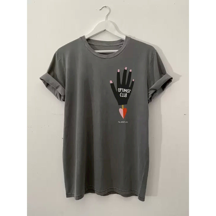 The colorful crew "Optimist Club" T-Shirt M Vintage-Schwarz