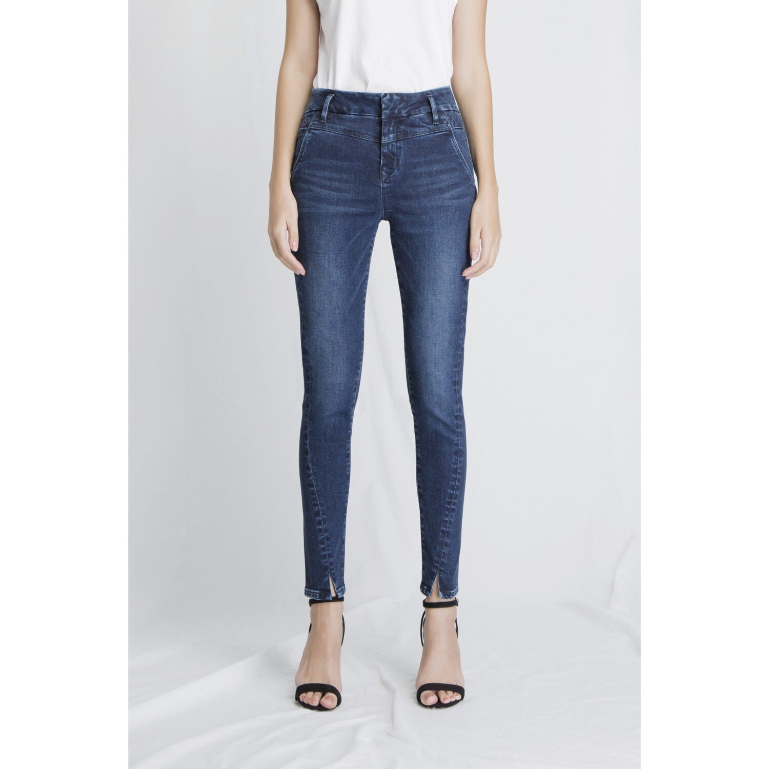 DAWN Denim "Art on broken pieces" SUN UP Skinny 31 Dark Indigo