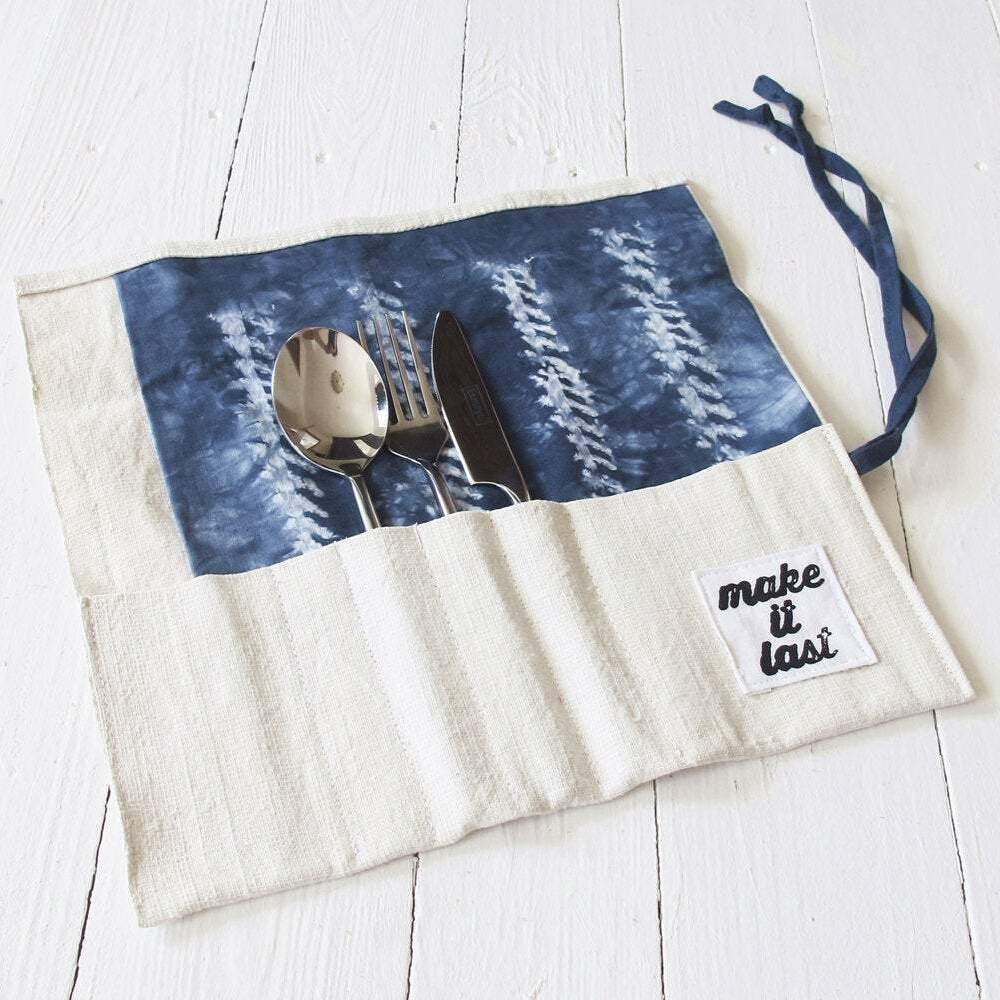 lasting things Bestecktasche blau