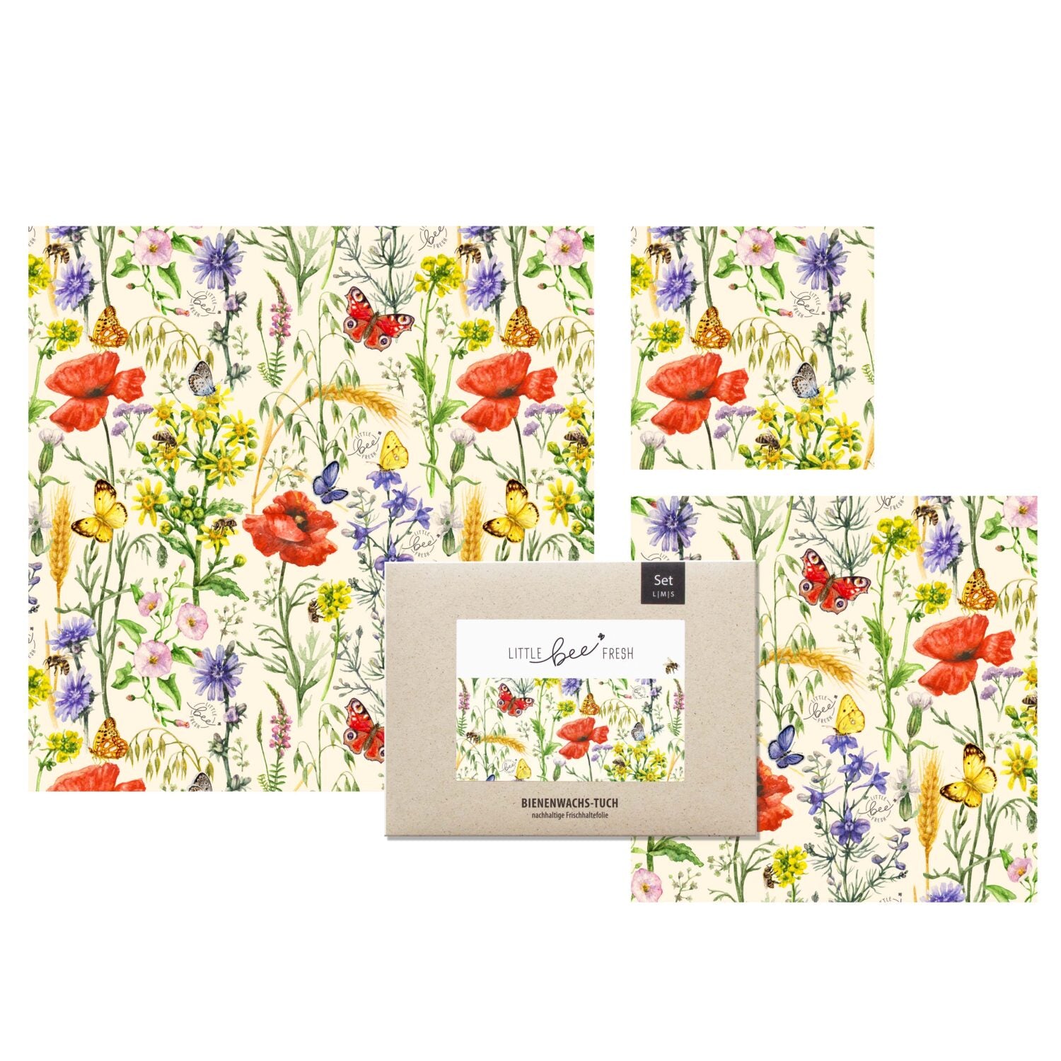 little bee fresh Bio-Bienenwachstuch "Starter-Set" Bienentraum