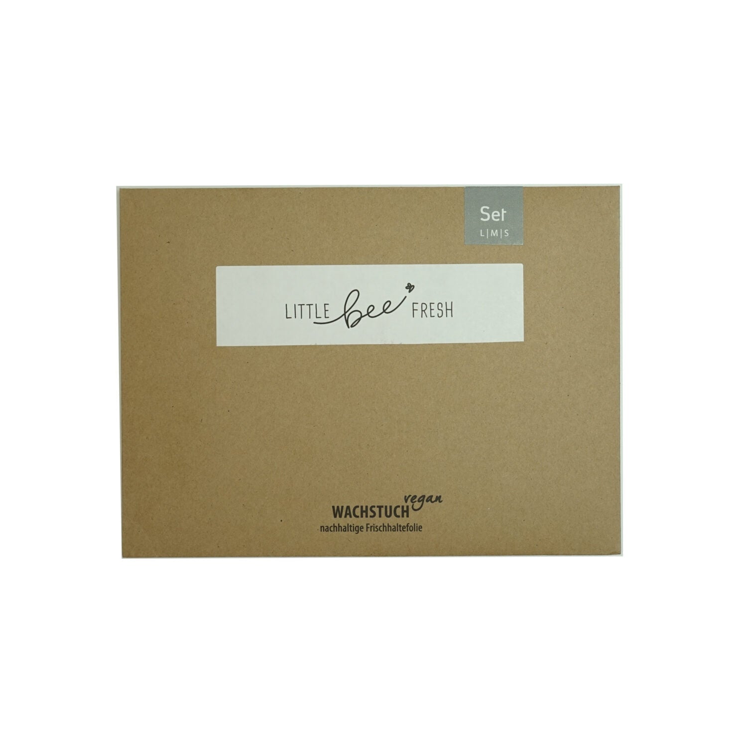 little bee fresh Veganes Wachstuch "Natur" Starter-Set S-M-L