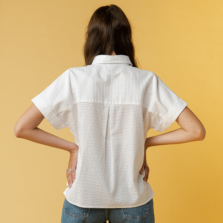 MELAWEAR Bluse Nilay Sheer Grid