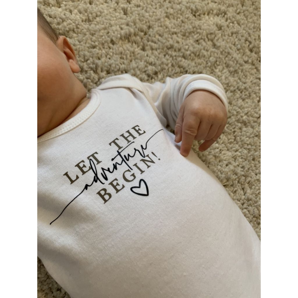 miniliebe Langarm Babybody "Let the adventure begin"