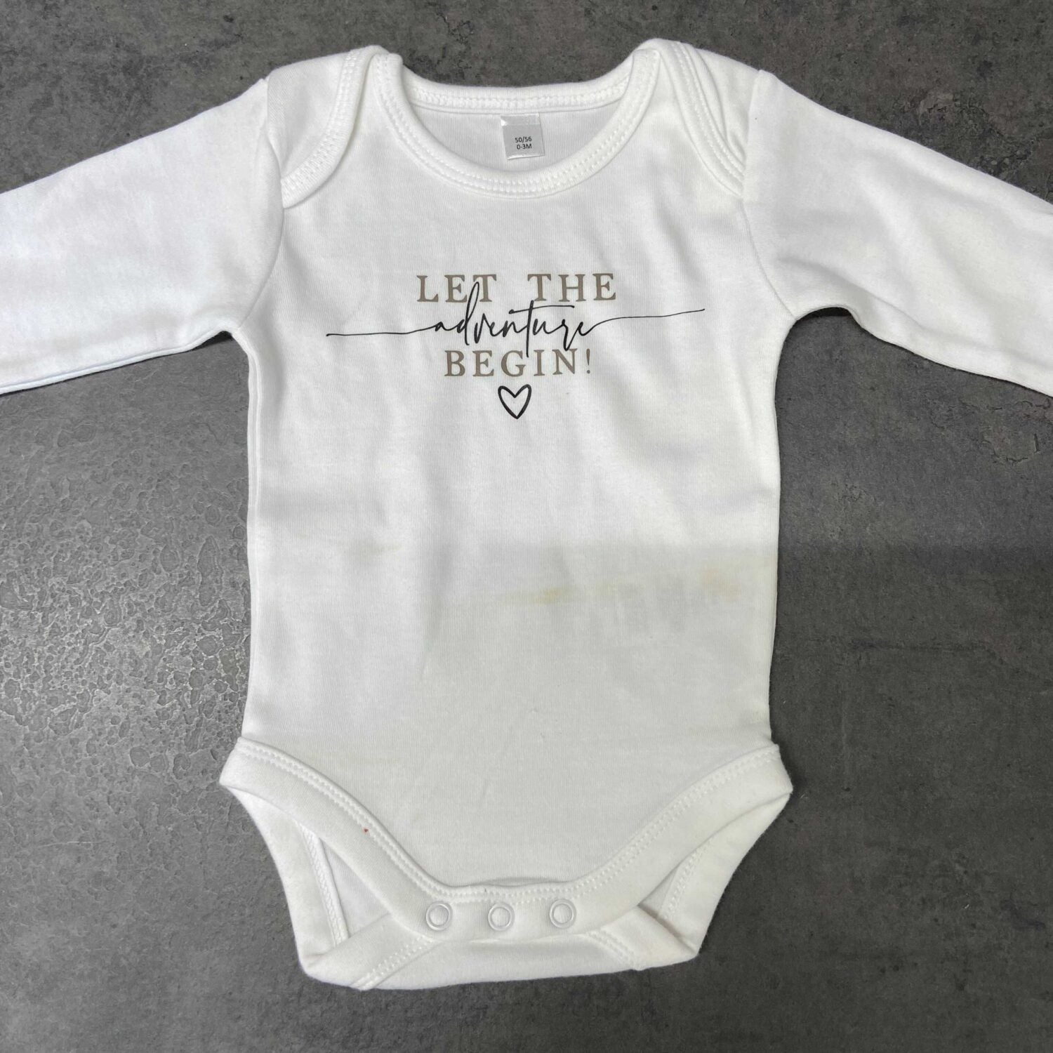 miniliebe Langarm Babybody "Let the adventure begin" - Dritte Wahl