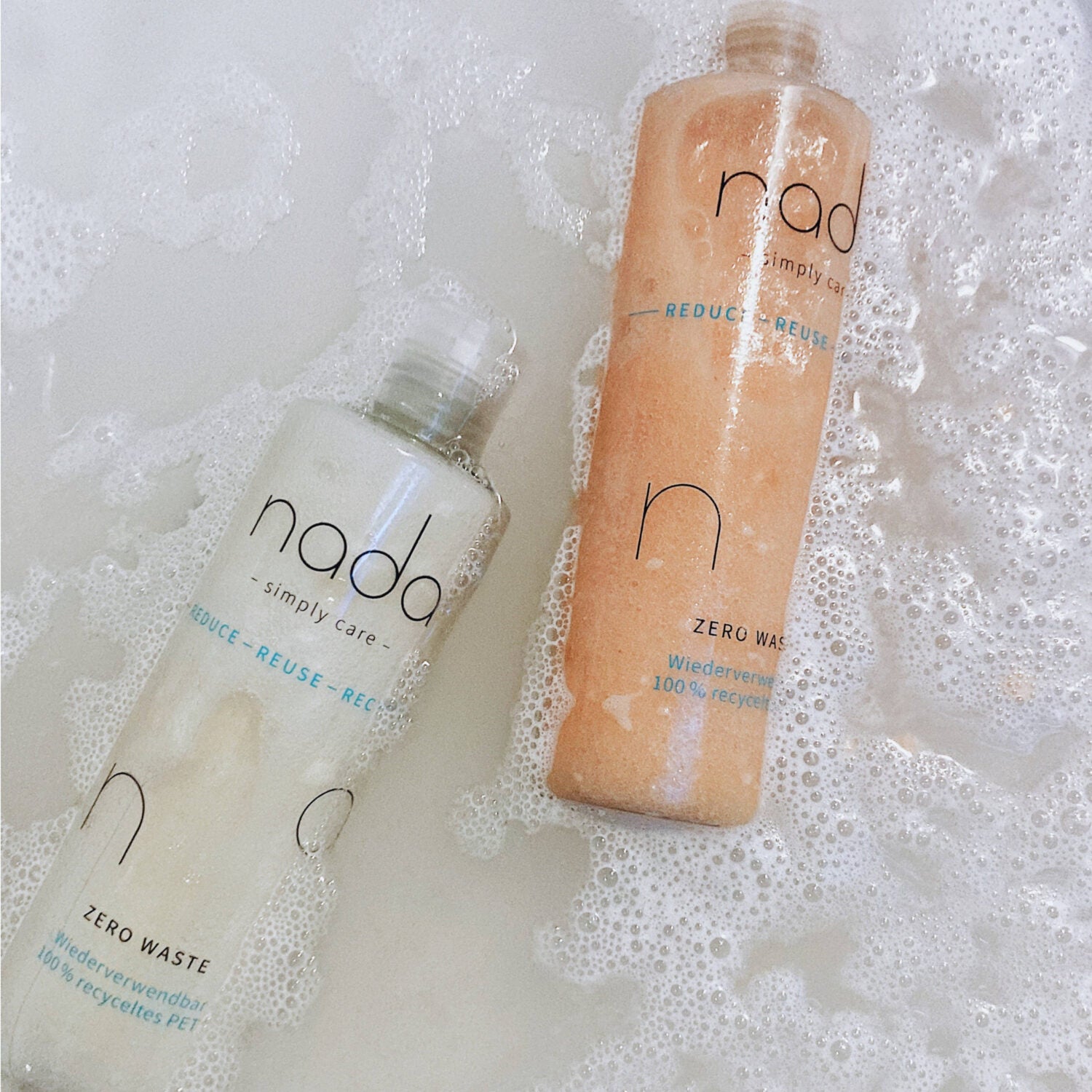 nada - simply care Set 1 Flasche + 2 Duschgel-Pulver