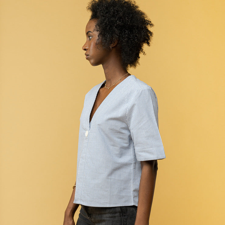 MELAWEAR Damen Bluse NALA Blue Stripes