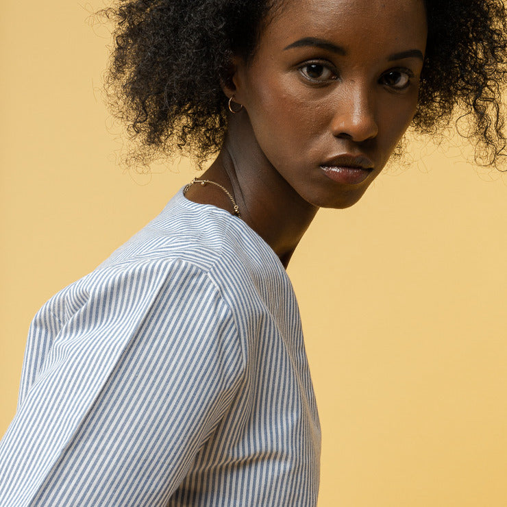 MELAWEAR Damen Bluse NALA Blue Stripes