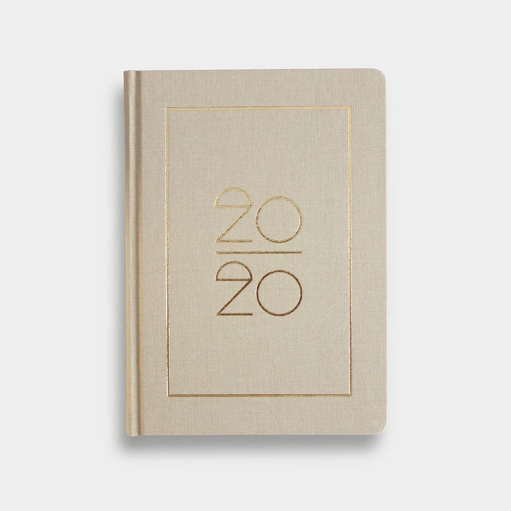 Navucko Hardcover Kalender-Planner (DIN A5) 2020 Typo - 2020 Beige