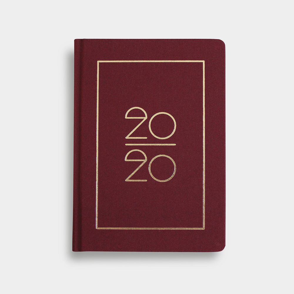 Navucko Hardcover Kalender-Planner (DIN A5) 2020 Typo - 2020 Bordeaux