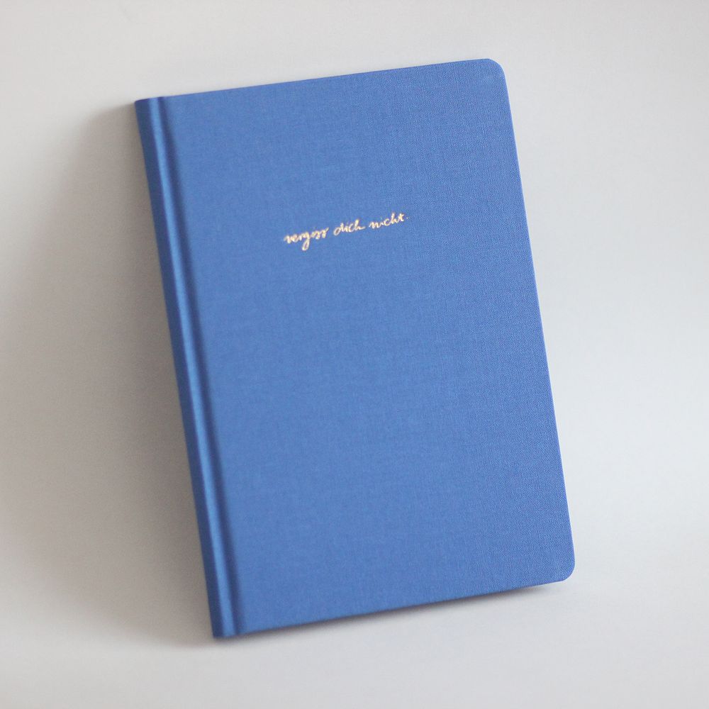 Navucko Hardcover Diary-Booklet (DIN A5) - Vergiss dich nicht Blau