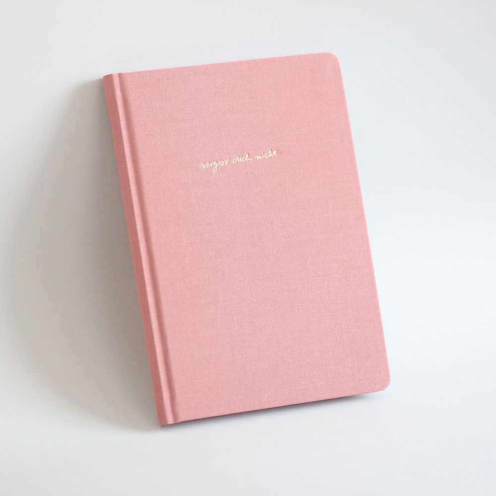 Navucko Hardcover Diary-Booklet (DIN A5) - Vergiss dich nicht Dusty Pink