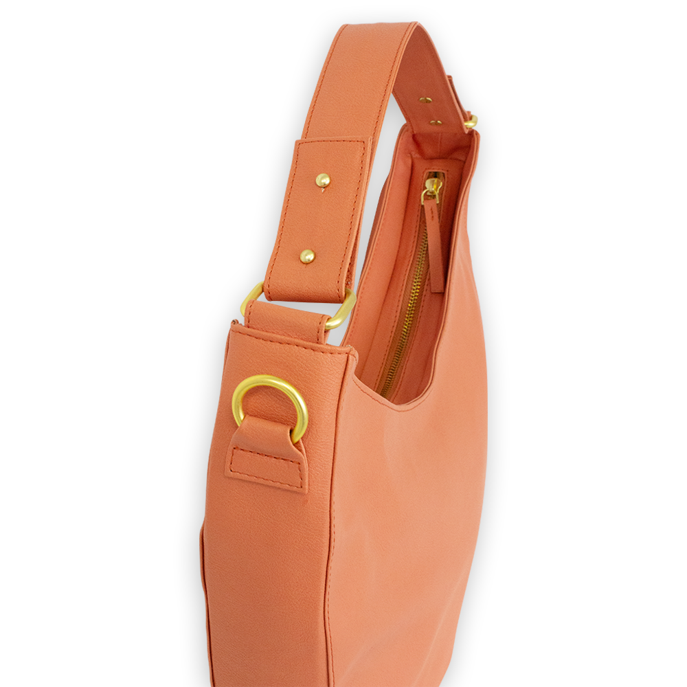 nuuwai Vegan Hobo Bag crushed apricot (3)