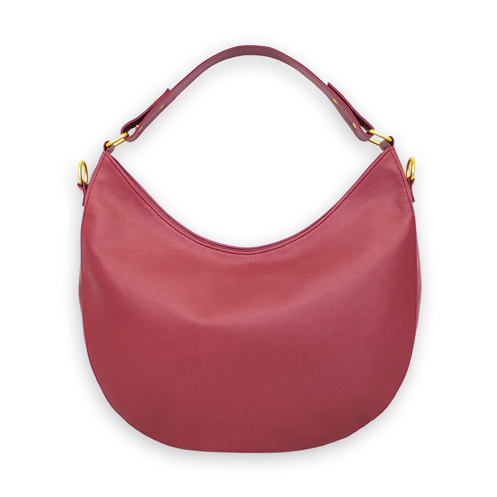 nuuwai Vegan Hobo Bag red berry (2)