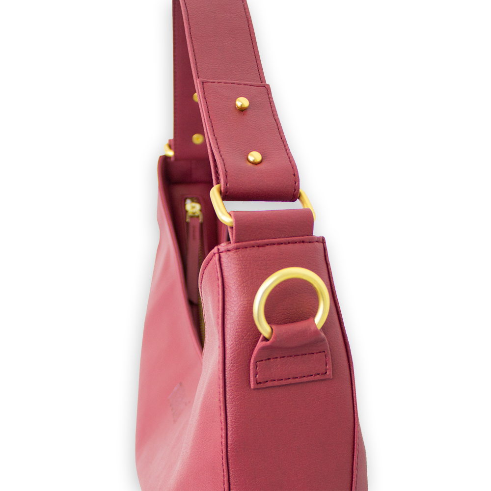 nuuwai Vegan Hobo Bag red berry (3)