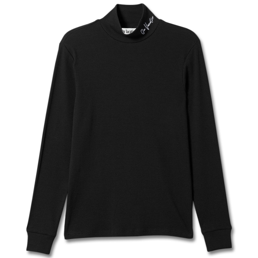 On Vacation Unisex Turtleneck Longsleeve "Signature" - Black